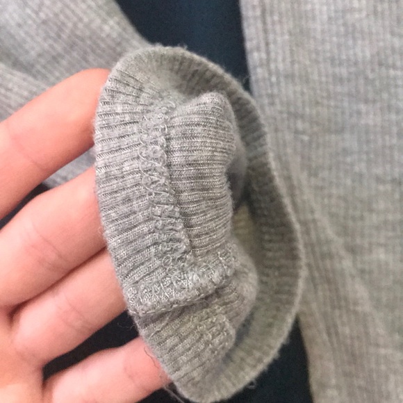 grey mock neck long sleeve shirt - Picture 4 of 8